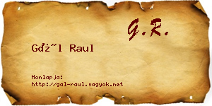Gál Raul névjegykártya